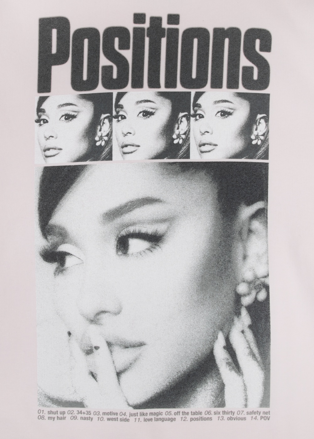 Ariana Grande Merch - positions rewind pink crewneck