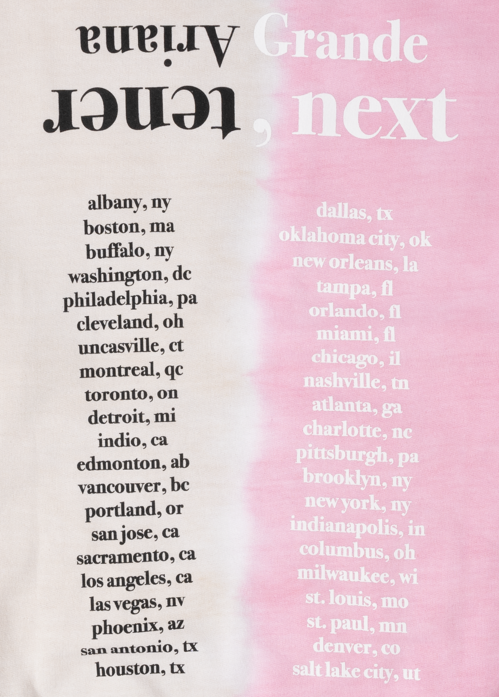 Ariana Grande Merch - sweetener split-color crewneck